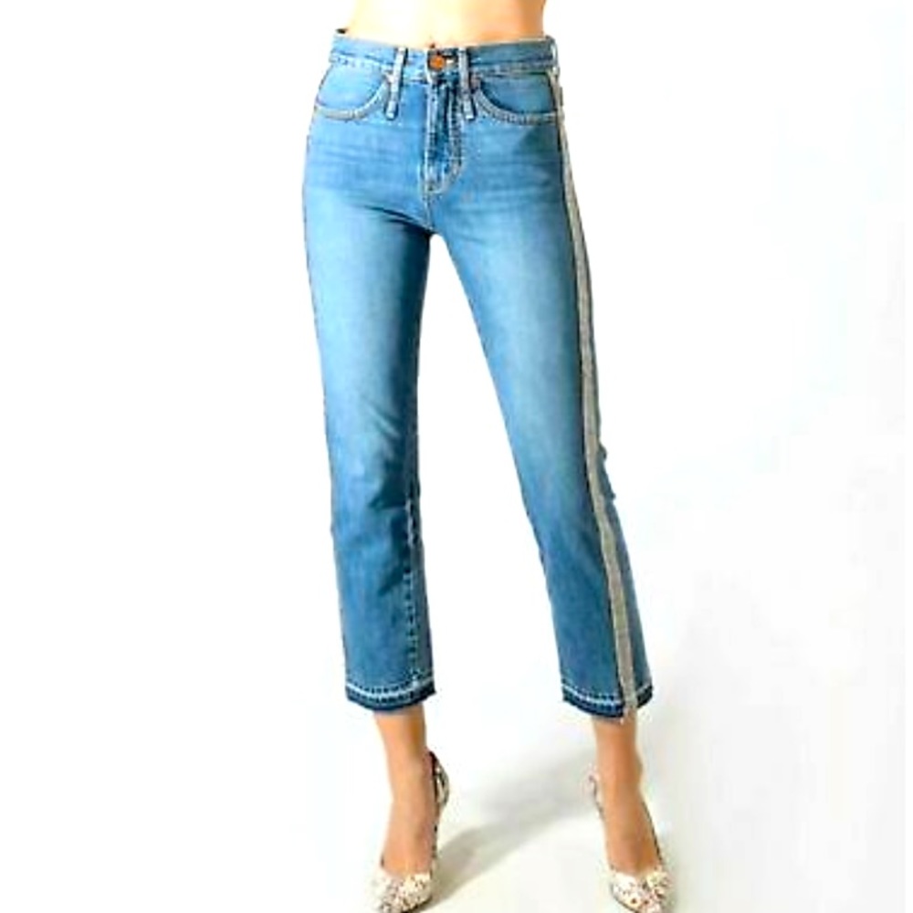Calvin Rucker Rebel‎ Selvage High Vintage Straight 100% Cotton Raw Hem Jeans 27